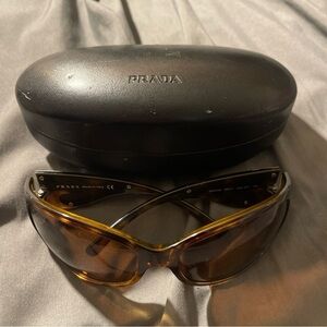 Prada Metallic Flame Emblem Rose Tint Incognito Sunglases